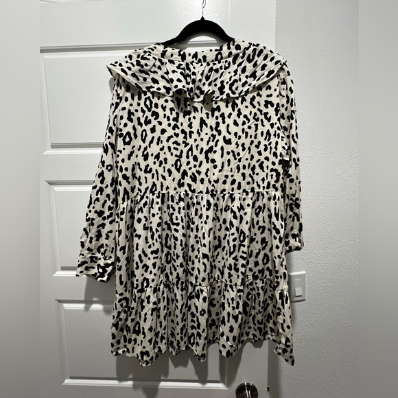 Zara Leopard Print Ruffle Dress - Picture 3 of 3